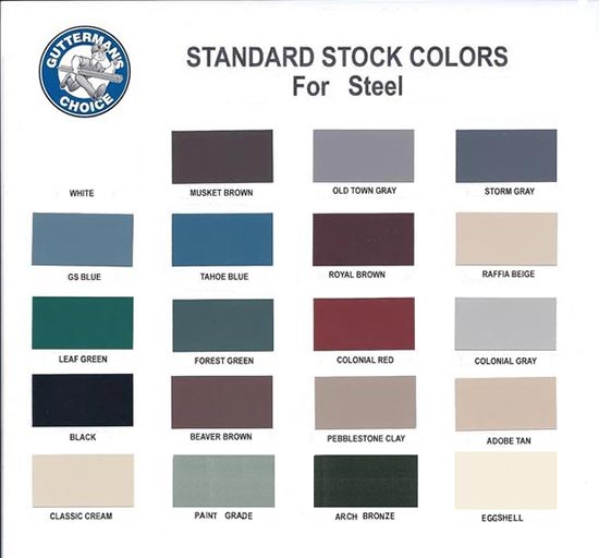 Seamless Gutter Colors Ask About Our Custom Gutters! Front Range