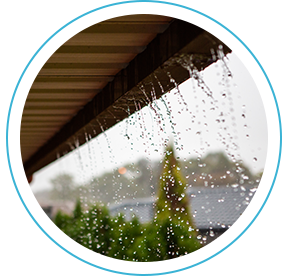 Rain going through gutters
