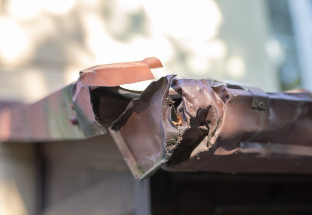 crushed gutter