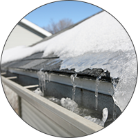 ice in gutter