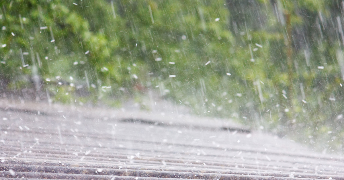 hail on roof
