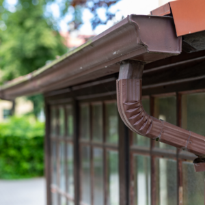 broken gutter downspout