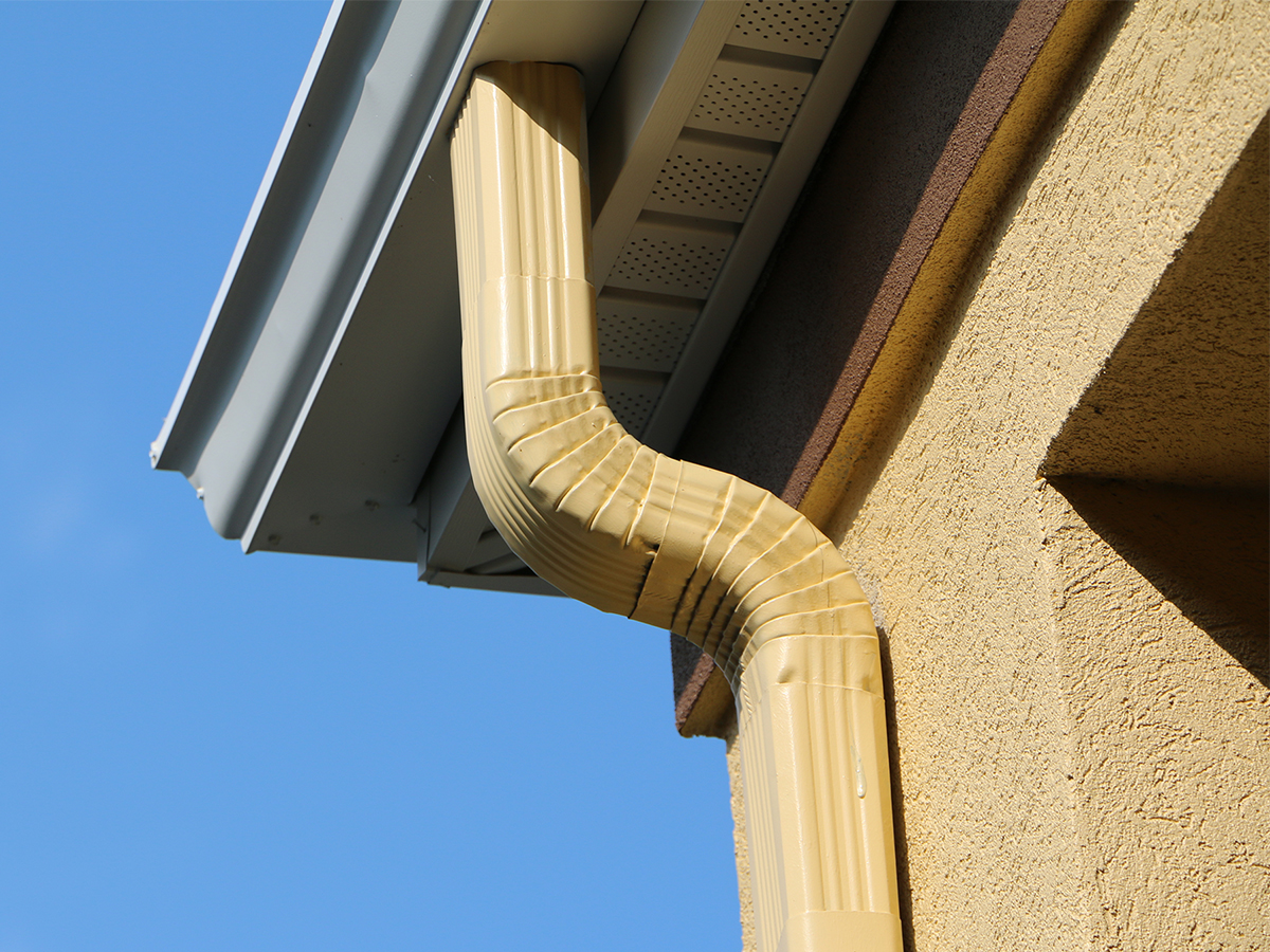 Newly installed gutter system