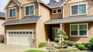 image of a house with gutters