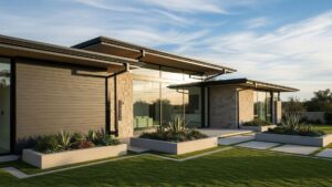 Home with modern gutters